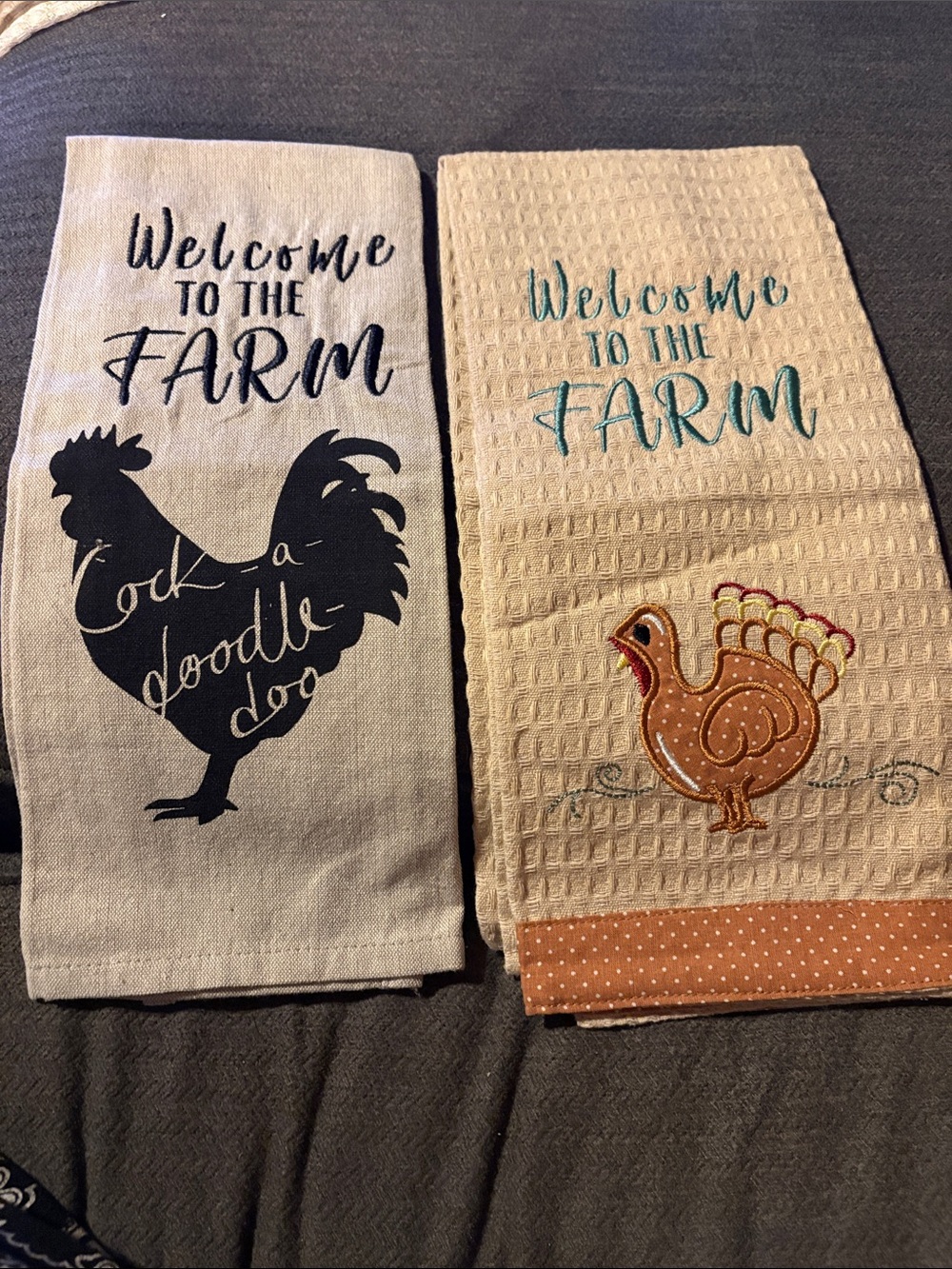 2 Farmhouse Kitchen Towel NWOT